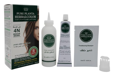 Olia, 4.0 Dark Brown, No Ammonia Permanent Haircolor, with 60% Oils