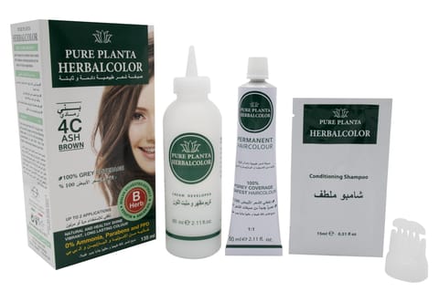 Olia, 4.0 Dark Brown, No Ammonia Permanent Haircolor, with 60% Oils