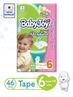 Babyjoy Compressed Diapers, Size 6 46Pc