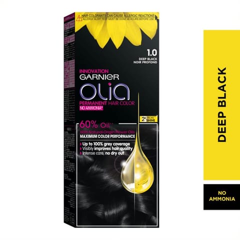 Olia, 4.0 Dark Brown, No Ammonia Permanent Haircolor, with 60% Oils