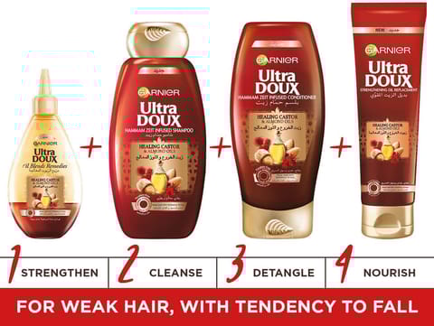 Ultra Doux Hammam Zeit Infused Shampoo Healing Castor & Almond Oil