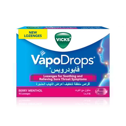 VICKS VAPODROPS BERRY MENTHOL 16 LOZ
