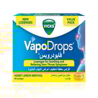 Vicks Vapodrops Honey Lem Menthol 36 Loz