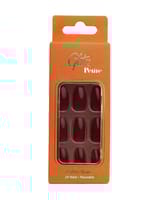 Glitz Petite Nails Coffin# 11 Burgundy