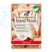 Purederm moisture & nourishing hand mask peach