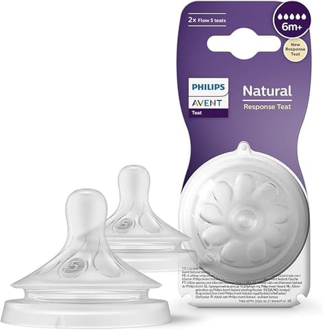 AVENT Natural Silicon Nipples Pack Of 2 6m+