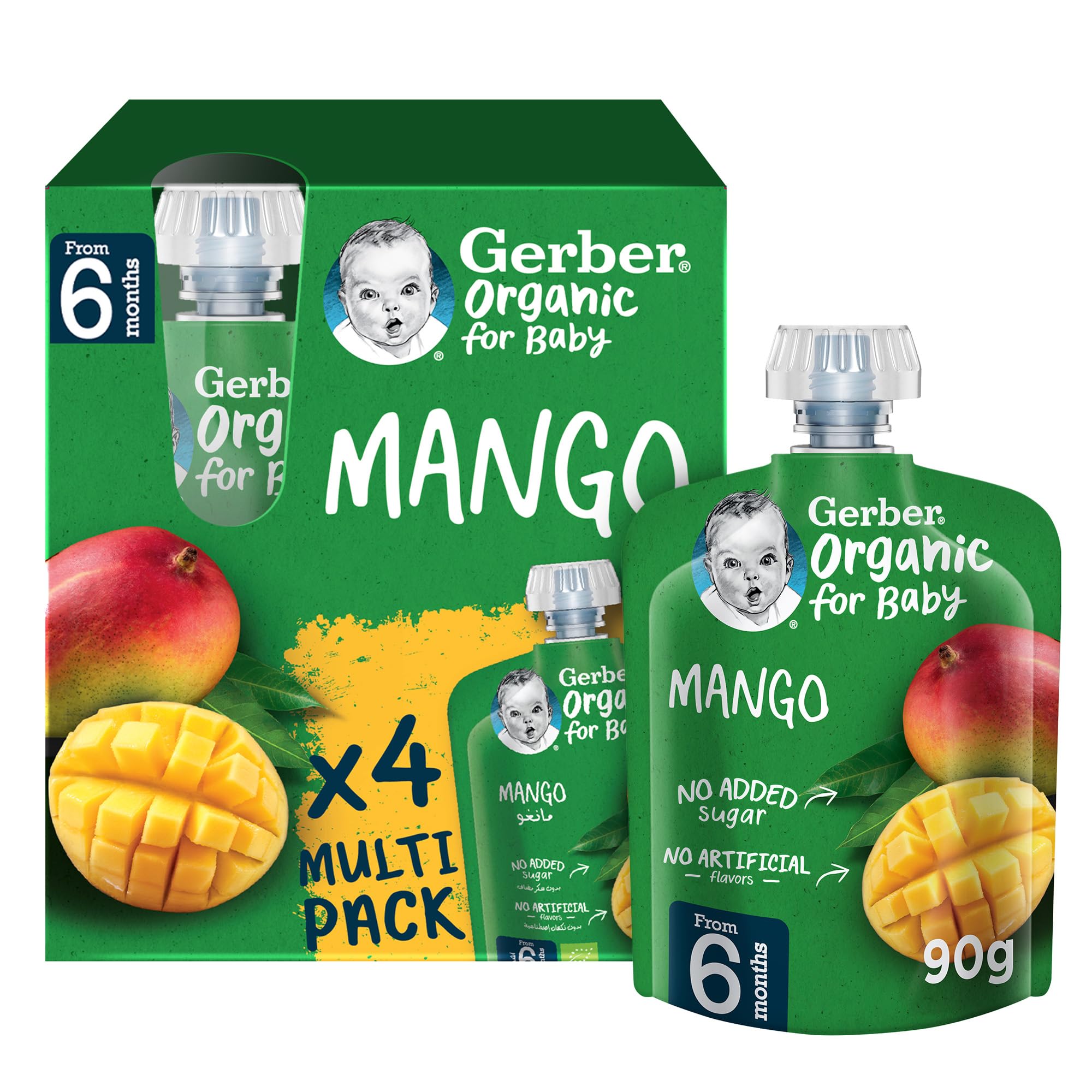 Gerber Orgaic Mango Mp4 (4X90G)Ae