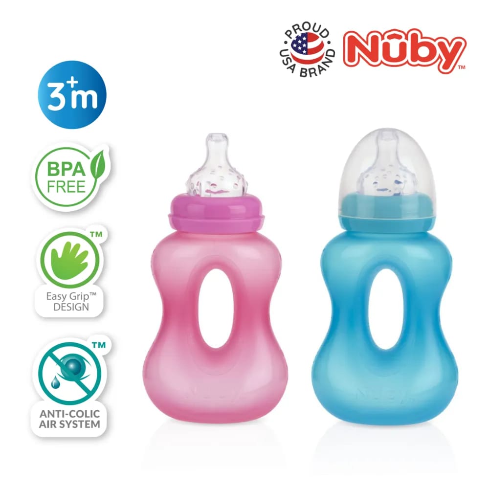 Nuby Spill Wide Neck Bottle 240Ml