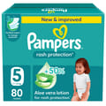 Pampers Rash Protection Taped Diapers, Size 5 (11-16Kg) 80Pc