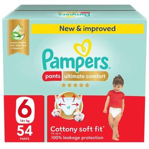 Pampers Pants Ultimate Comfort, Size 6 (16+Kg) 54Pc