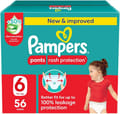 Pampers Rash Protection Pants, Size 6 (16+Kg) 56Pc
