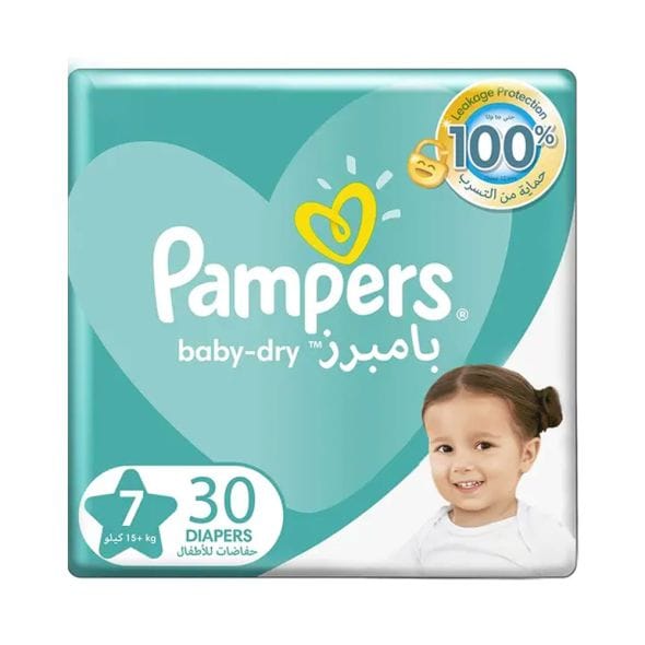 Pampers Baby Dry, Size 7 (15+Kg) 30Pc