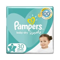 Pampers Baby Dry, Size 7 (15+Kg) 30Pc