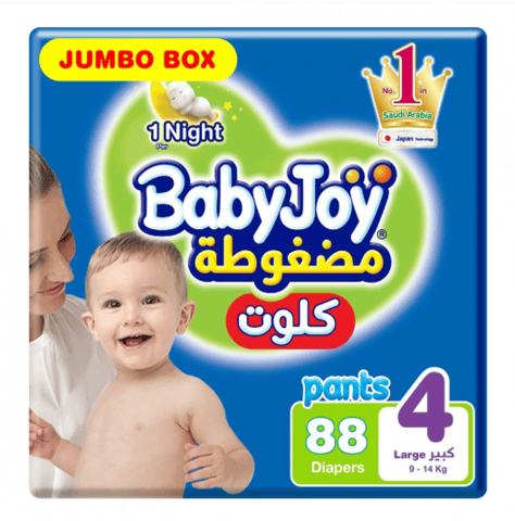 Babyjoy Compressed Diapers, Size 6 60Pc
