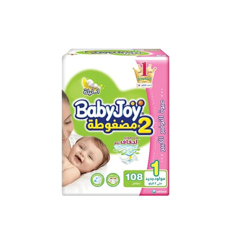 Babyjoy Compressed Diapers, Size 6 60Pc