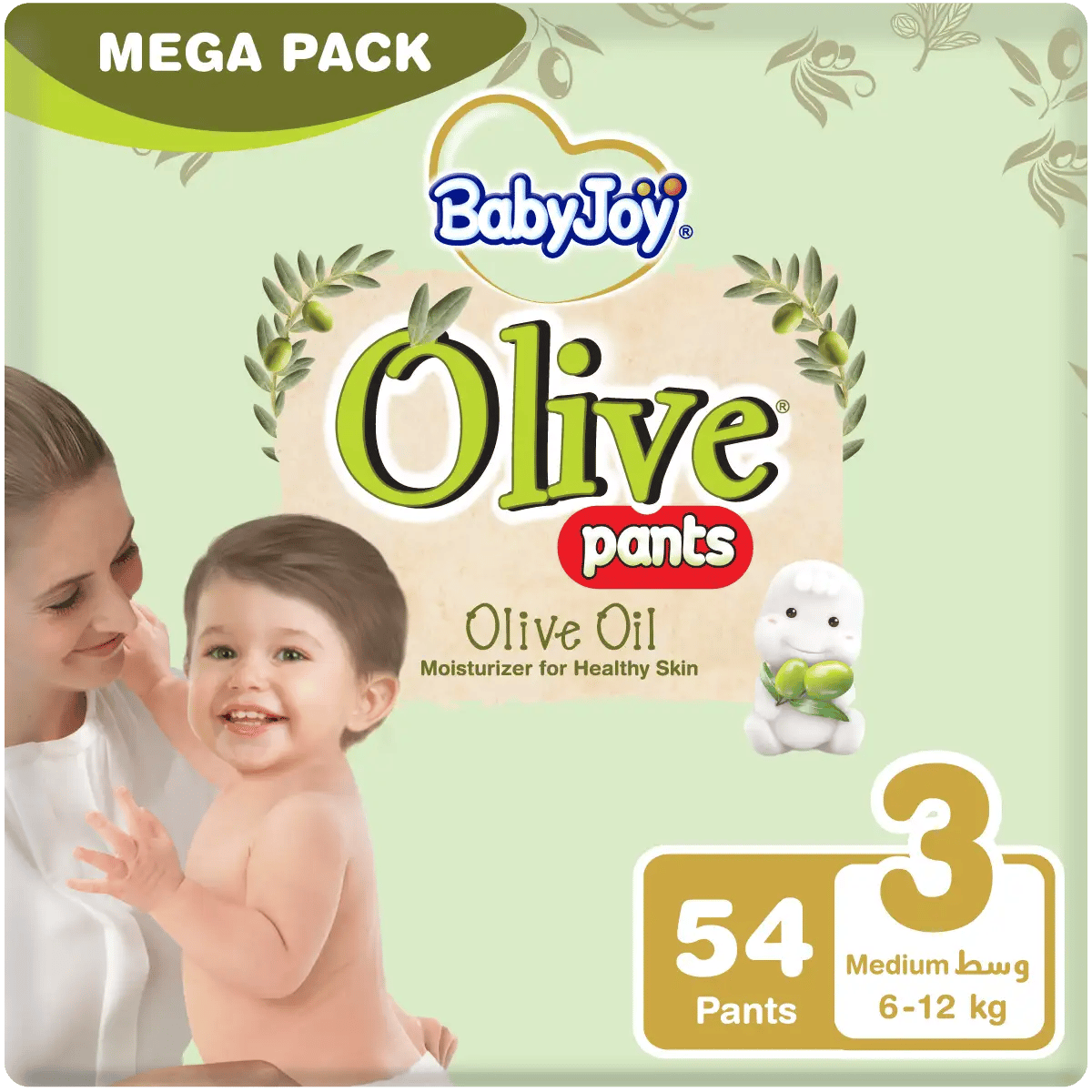 Babyjoy Olive Pants Medum Mega Pack 3x54