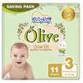 Babyjoy Healthy Skin Diapers With Olive Oil, Size 3, Pack Of 11 Diapers