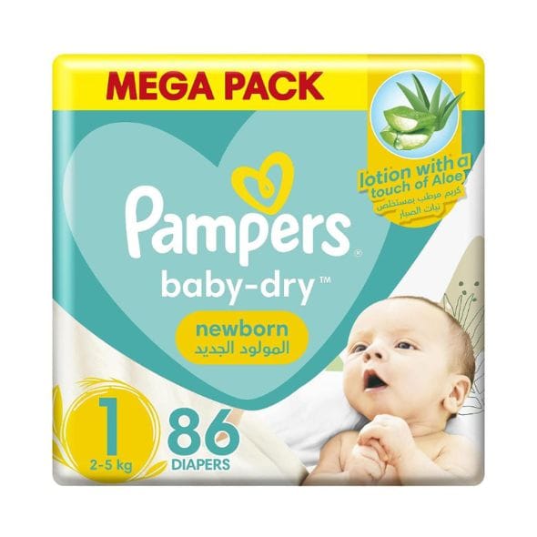 Pampers Rash Protection, Size 1 (Newborn, 2-5Kg) 86Pc