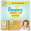Pampers Ultimate Comfort Size 1 (Newborn, 2-5Kg) 108Pc