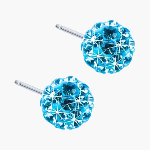بلومدال حلق طبي كريستال حمصة ازرق 6 ملي