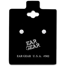 Ear Gear Silver 502 Cubic Zirconia 2mm