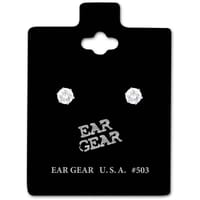 Ear Gear Silver 503 Cubic Zirconia 3mm