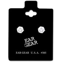 Ear Gear Silver 505 Cubic Zirconia 5mm