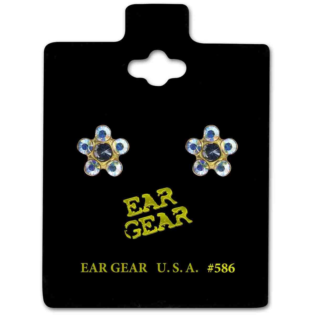 Ear Gear Gold 586 Daisy Aqua