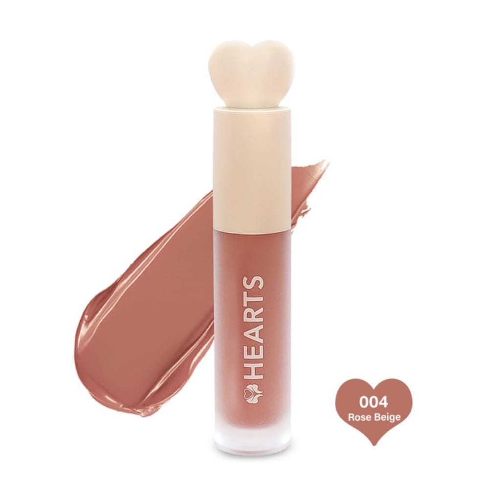 Hearts Matte Liquid Lipstick - 004 Rose Beige
