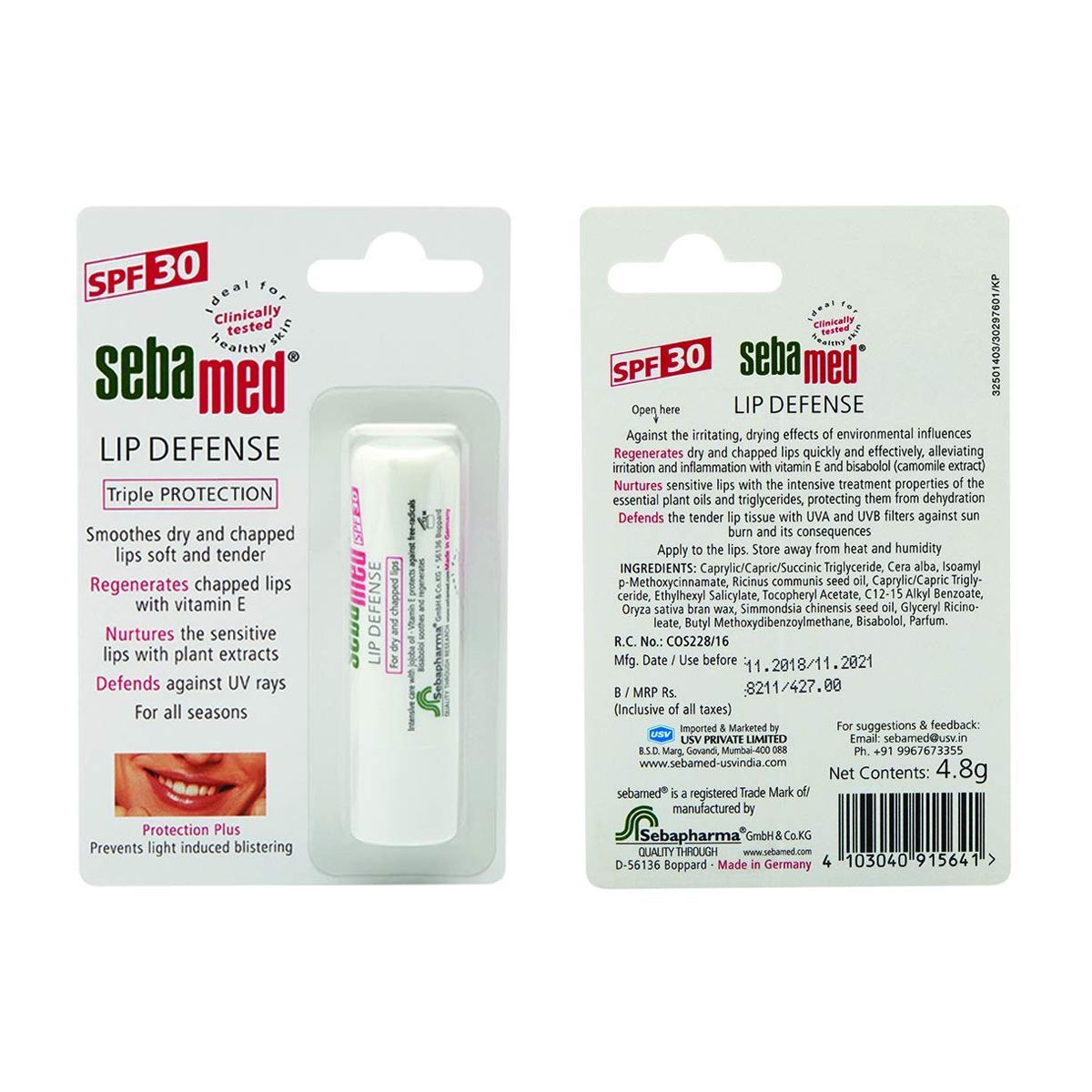 Lip Defense 30Spf Lip Stick 4.8G