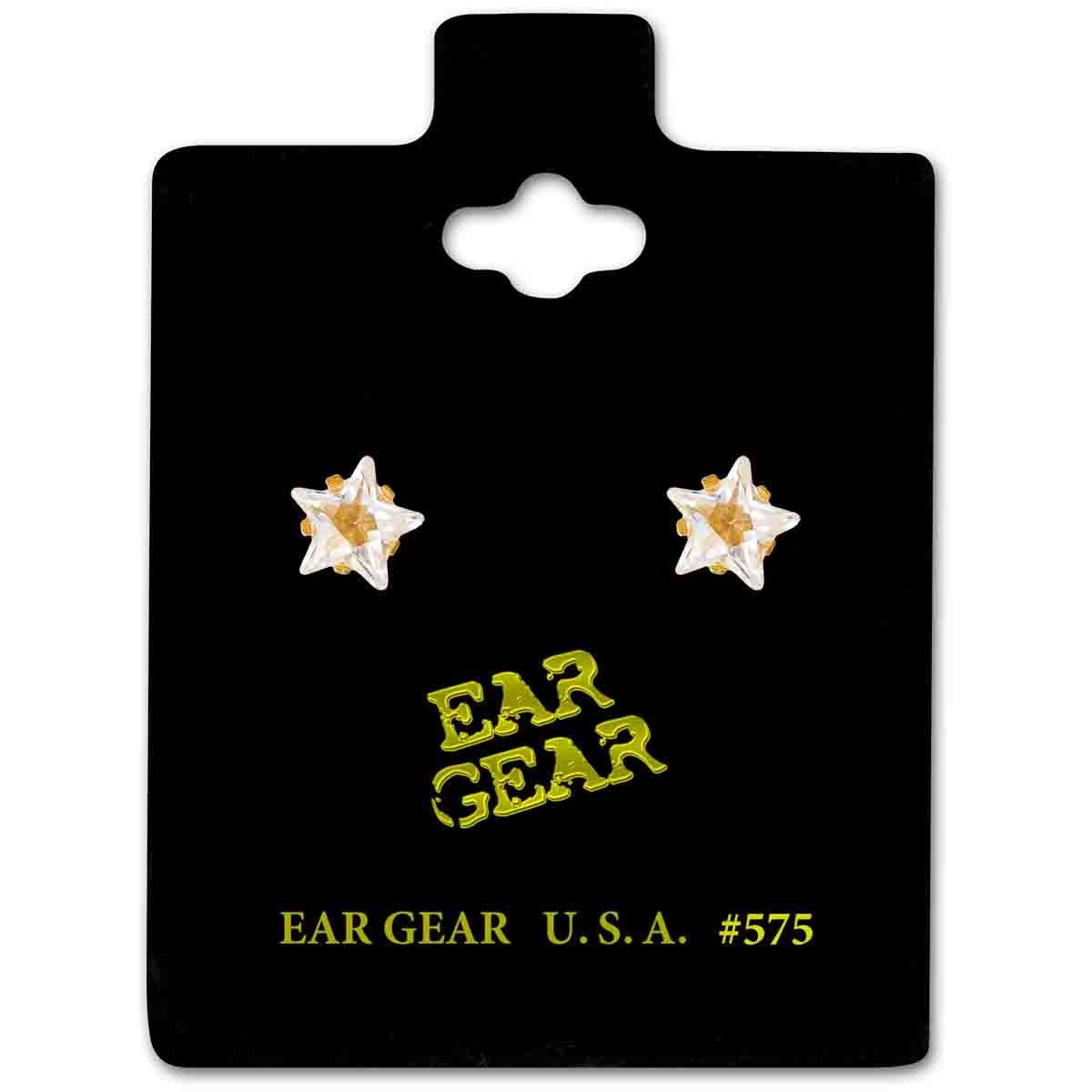 حلق ذهب مطلي على شكل نجمة 5مم