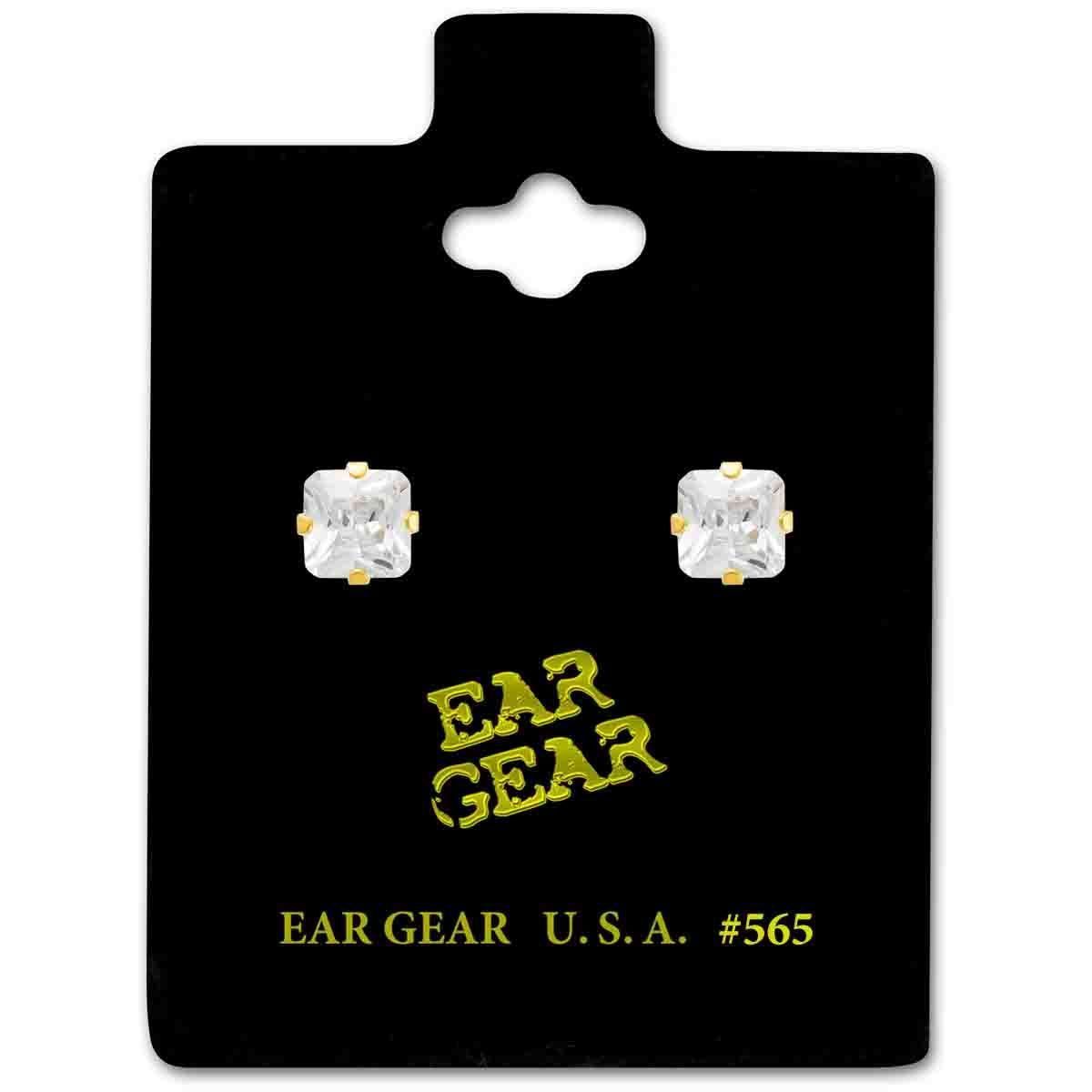 Ear Gear Gold 565 Cubic Zirconia 5*5mm