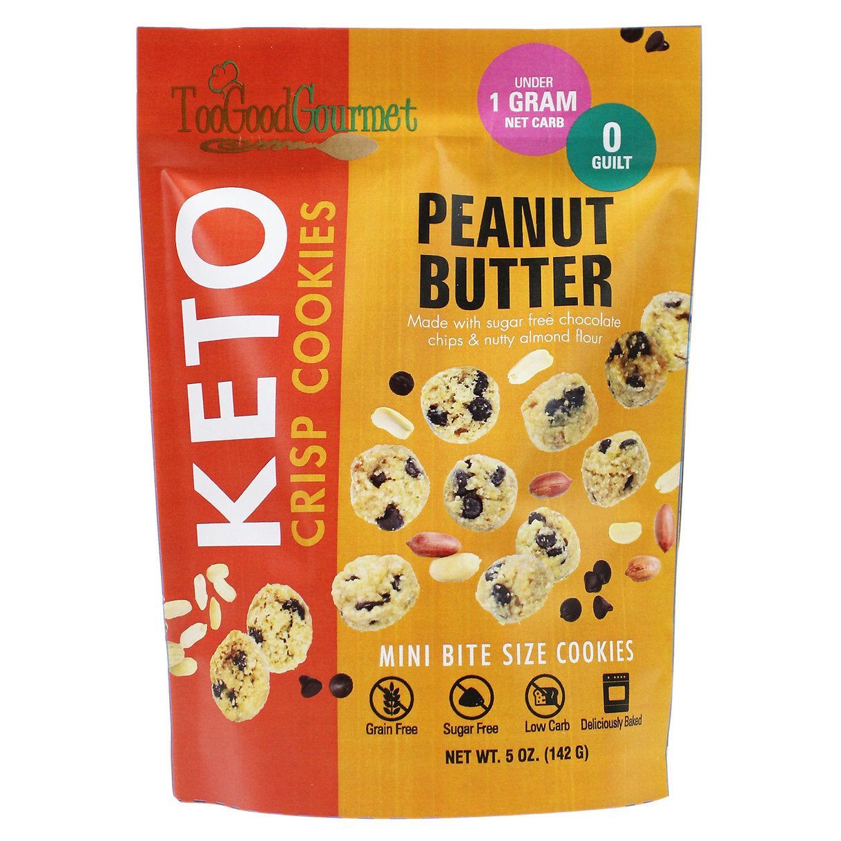Too Good Gourmet KETO Crispy Peanut Butter Cookies 142g
