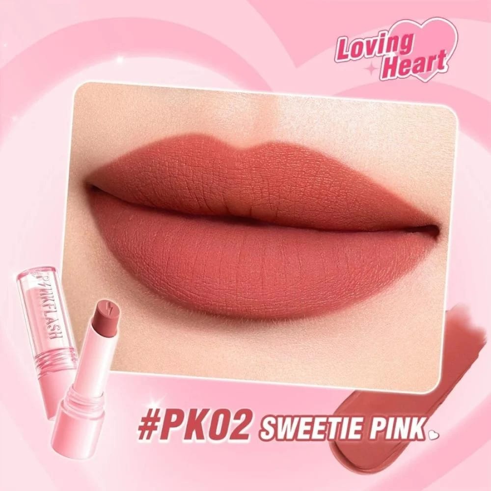 Pink Flash Matte Lipstick PK02 Sweetie Pink