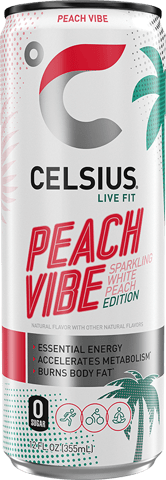 Celsius Drink Peach Vibe Sparkling 355Ml