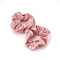 La Belle Hair silk Scrunchies Pink 2Pcs