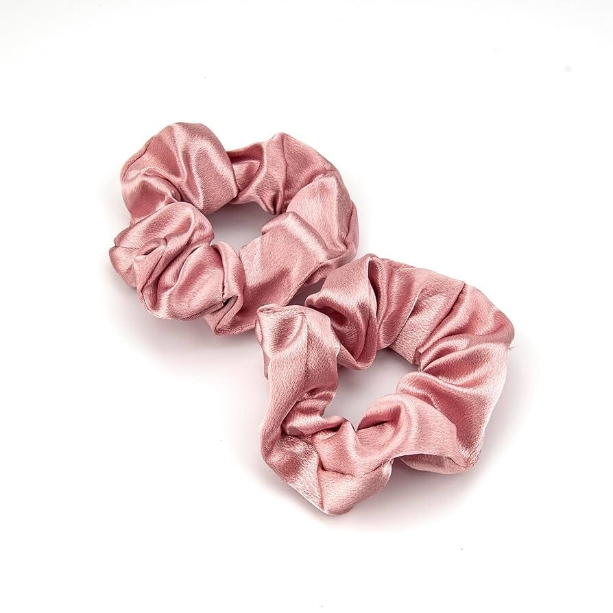 La Belle Hair silk Scrunchies Pink 2Pcs