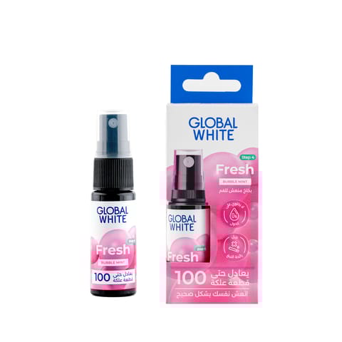 Global White Fresh Bubble mint taste Breath Refreshing oral spray  15ml
