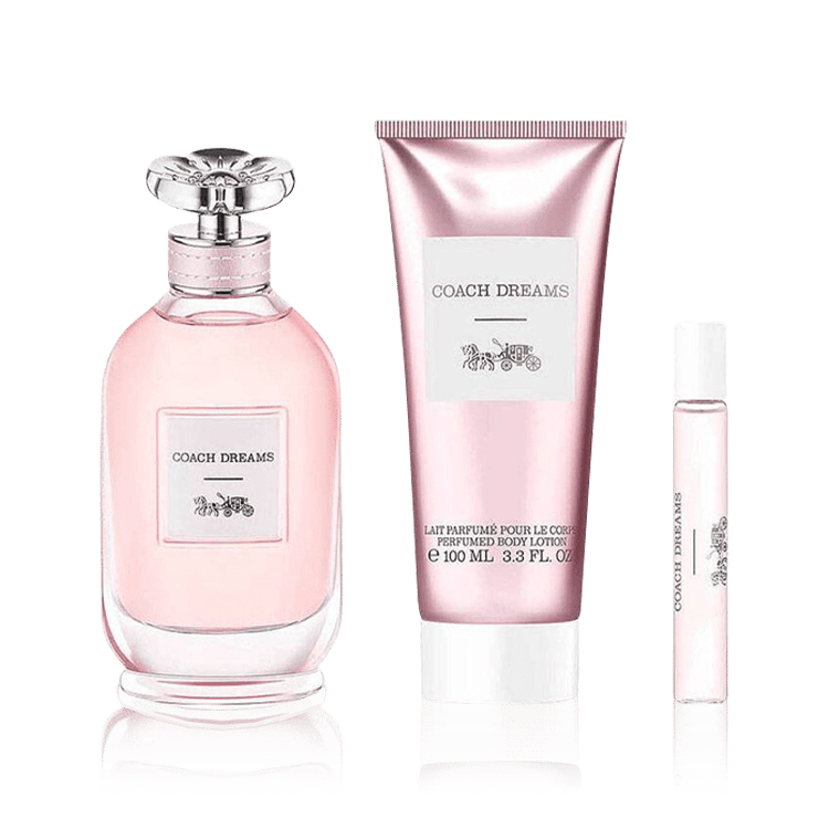 Coach Dreams For Women Set Eau De Parfum 90ml, Eau De Parfum 7.5ml, Prfm Body Lotion 100ml
