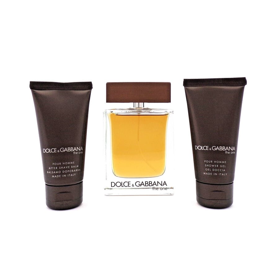 Dolce & Gabbana The One Pour Homme For Men Set Eau De Toilette 100ml, Aftershave Balm 50ml, Shower Gel 50ml