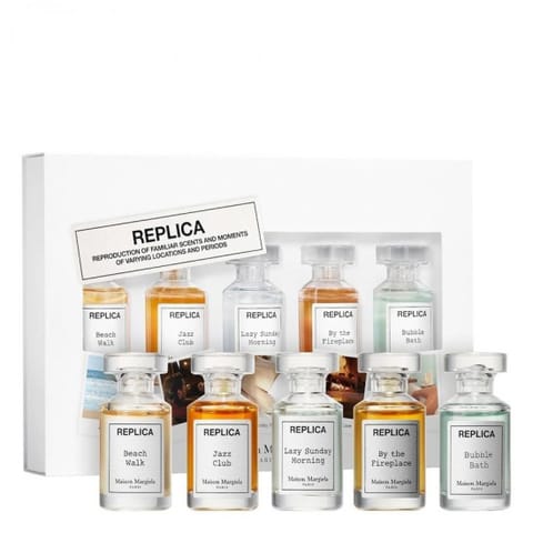 Maison Margiela Replica (Beach Walk‚Jazz Club‚Lazy Sunday Morning‚By The Fireplace‚Bubble Bath) Unisex Mini Set Eau De Toilette 5 x 7ml