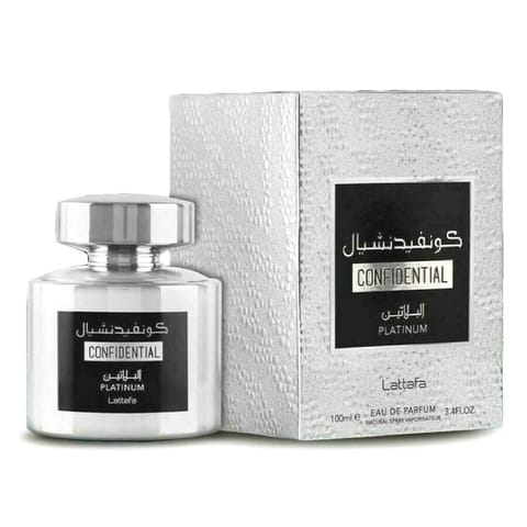 Lattafa Confidential Platinum For Men Eau De Parfum 100 ml