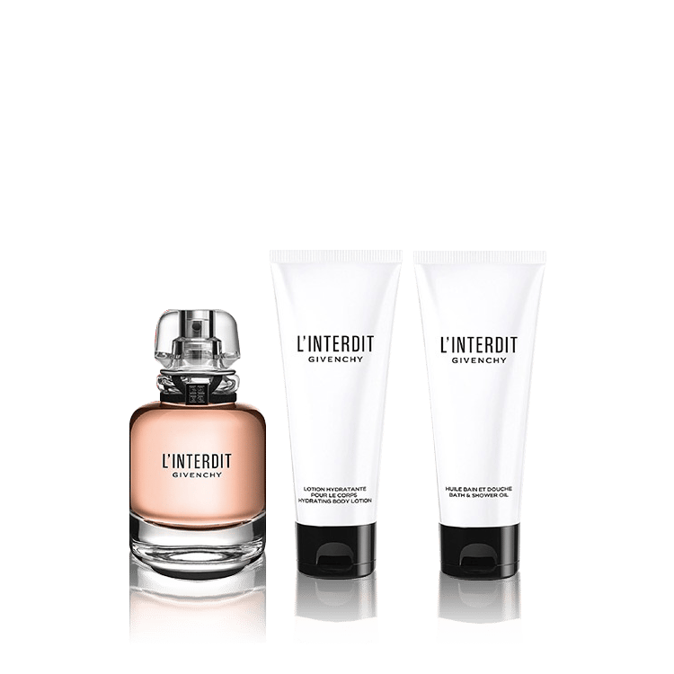 Givenchy L'Interdit For Women Set Eau De Parfum 80ml ‚ Hydrating Body Lotion 75ml ‚ Bath&Shower Oil 75ml