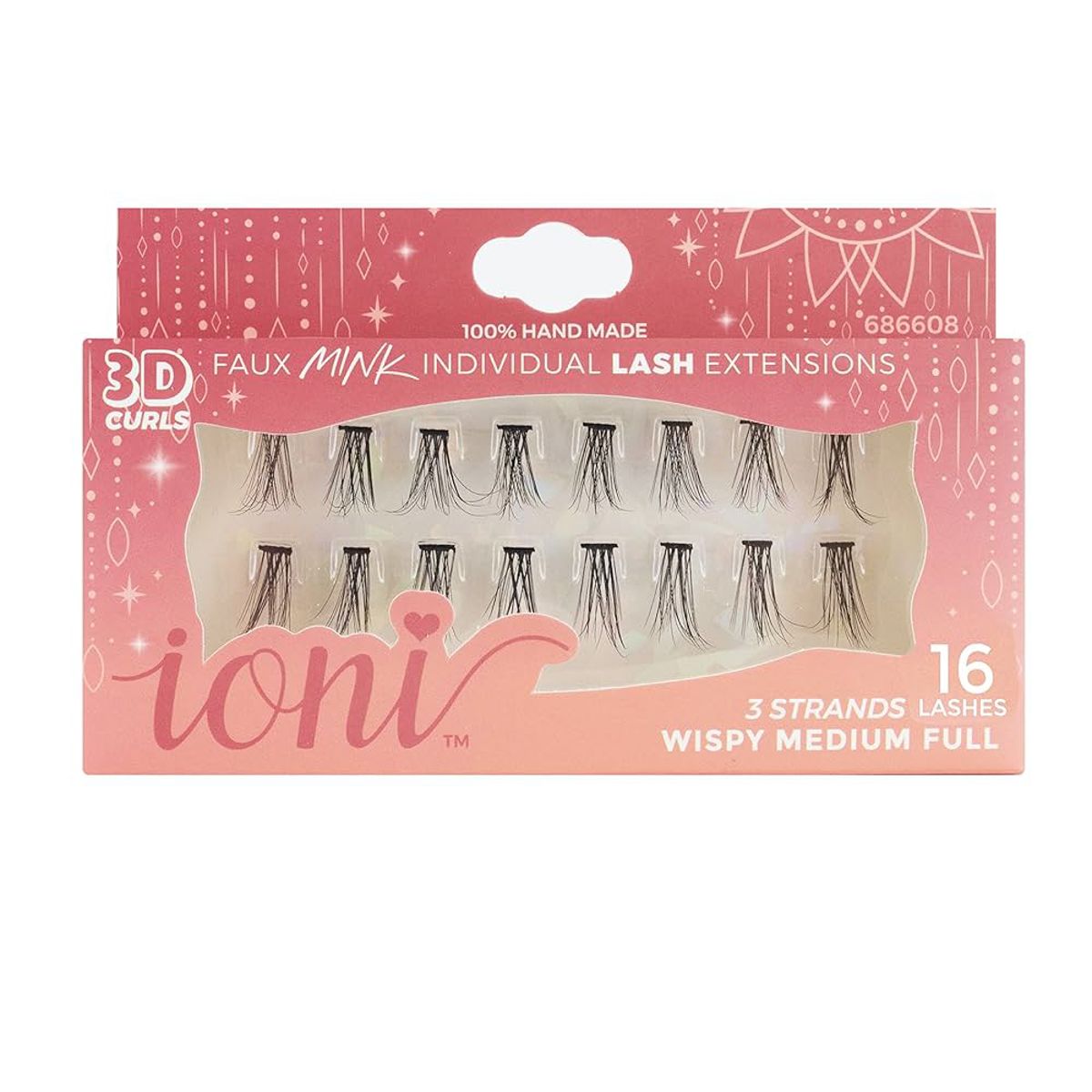 أيوني رموش فردية ثري دي منك - 686608