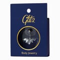 Glitz Piercing - Silver Crystal Flower