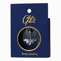 Glitz Piercing - Silver Crystal Flower