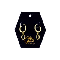 Glitz Earring - Oval Pendant