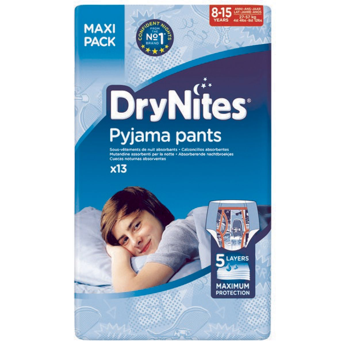 Huggies Drynites 8-15 Y Jumbo Boy 13X4