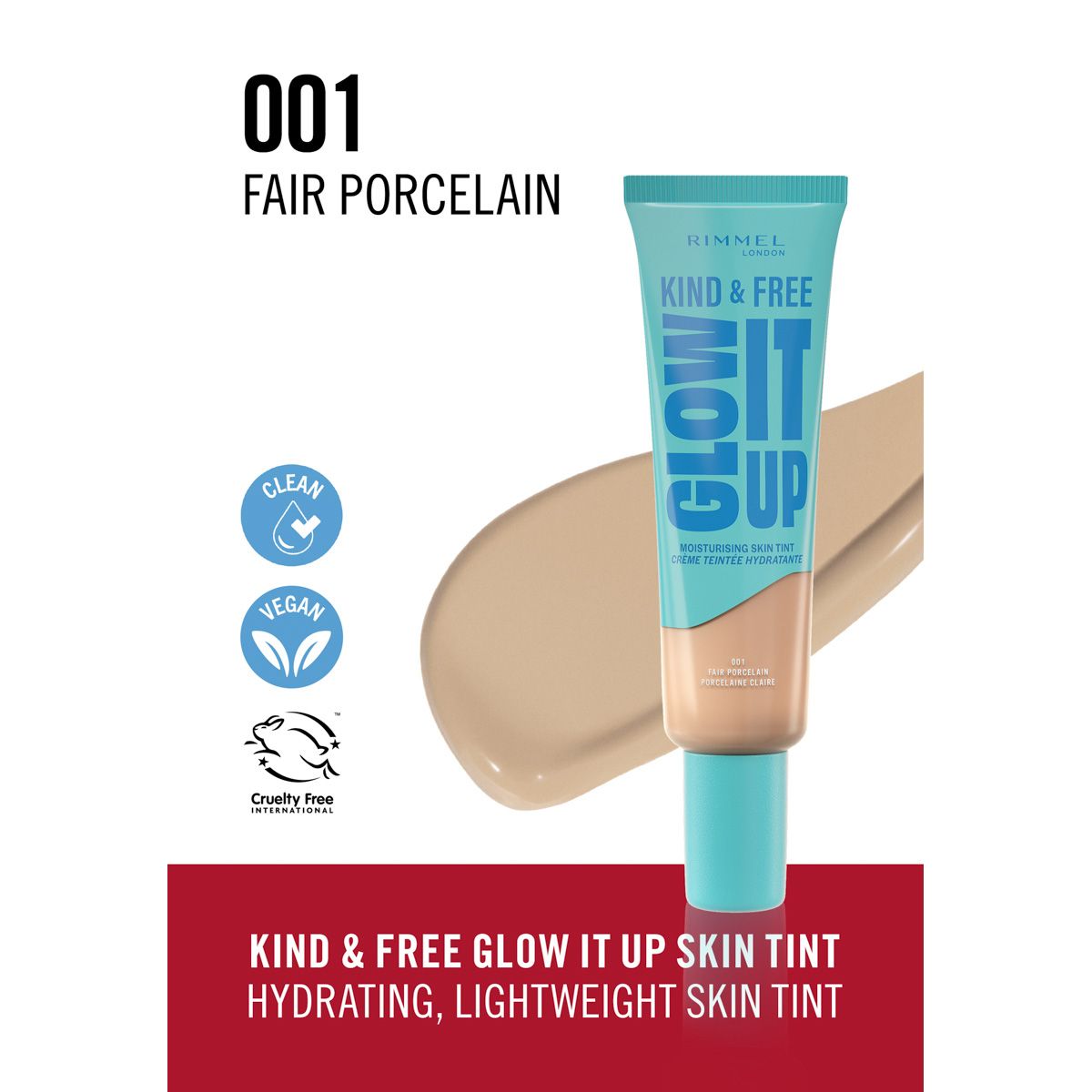 Rimmel K&F Glow It Up Skin Tint - 001