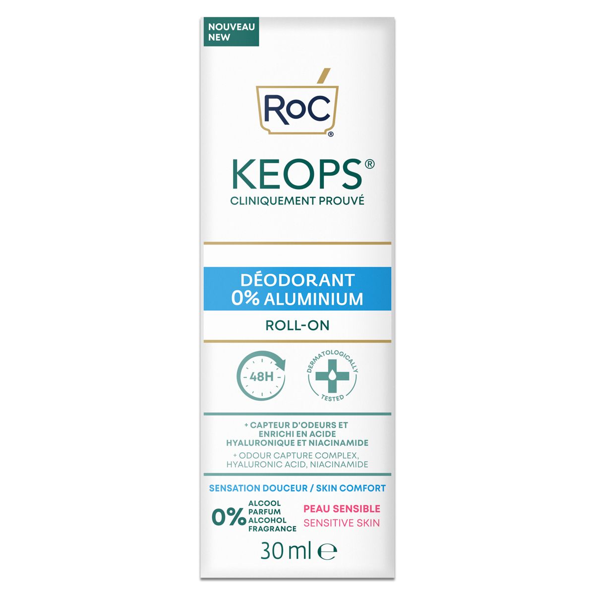Roc Keops Deo Roll-On 0% Aluminum